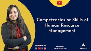 Competencies or Skills of Human Resource Management  Human Resource Management  In Hinglish [upl. by Jasisa]