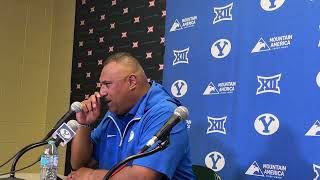 ‘24 CFB  BYUvBAYLOR  HC Kalani Sitake [upl. by Alesandrini]