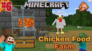 EASY 120 AUTOMATIC CHICKEN FARM TUTORIAL in Minecraft Bedrock MCPE  survival series 6 6 [upl. by Ban833]