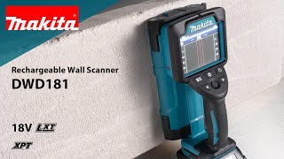 Makita RECHARGEABLE WALL SCANNER DWD181 [upl. by Grubb750]