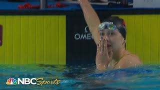 Siobhan Haughey with huge upset over Simone Manuel in 100m free  NBC Sports [upl. by Anavoj94]