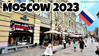 Moscow City Center Aug 2023 Walking Tour 4K [upl. by Aihtenak31]