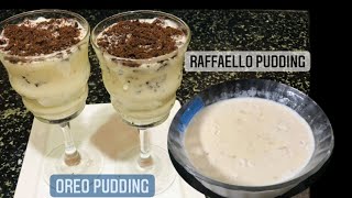 Raffaello pudding  oreo pudding  2 easy pudding recipe [upl. by Pich]