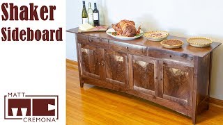 Shaker Inspired Walnut Sideboard with Sequential Crotch Panels [upl. by Attej920]