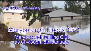 Maryborough Floods 2022Major flood warning for Mary RiverUpdate as of 900am 9th January 2022 [upl. by Neelyhtak]