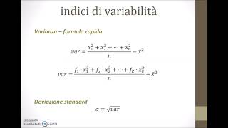 Stat3 Lezione di Statistica indici di variabilità [upl. by Aala168]