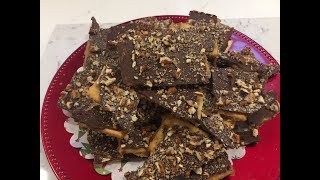 Christmas Crack Recipe Saltine Cracker Toffee 😋😋 [upl. by Pero]