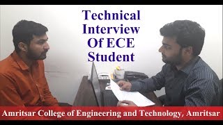 Technical Interview of ECE Student  Amritsar College of Engineering and Technology [upl. by Hew]