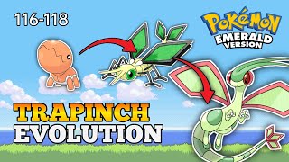 How To Evolve Trapinch Into Vibrava And Flygon In Pokemon Emerald  Hoenn Pokedex [upl. by Nanyt]