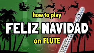 How to play Feliz Navidad on Flute  Flutorials [upl. by Arbmahs]