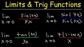 Limits of Trigonometric Functions [upl. by Xavler]