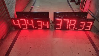 Digital LED Petrol Price Display  Fuel Price Display Board using P10 LED Display Panel [upl. by Ahsac]