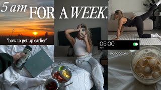 waking up at 5 am everyday for a week lifechanging  tips for waking up earlier ☁️ [upl. by Eenaffit]