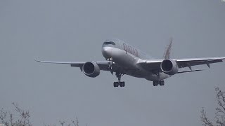 New Airbus A350 Qatar Airways landing in Frankfurt [upl. by Waylin]