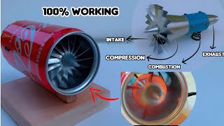 Making a Jet Engine using soda can  diy Jet engine  fully functional Jet Engine [upl. by Dominus]