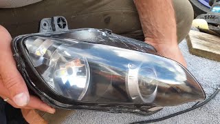 how to polish motorcycle headlights with sandpaper for beginner [upl. by Doherty]