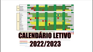 Calendário escolar 20222023 [upl. by Maisie]