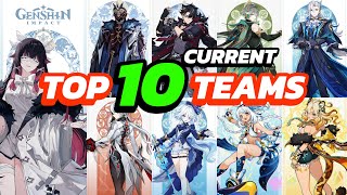 NEW TOP 10 TEAMS IN 50 Based On USAGE RATES  SPIRAL ABYSS  TIER LIST  Genshin Impact [upl. by Perseus819]