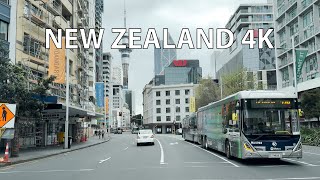 New Zealand 4K  Driving Downtown  Auckland City [upl. by Reffinnej317]