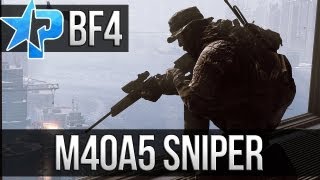 BATTLEFIELD 4 M40A5 GAMEPLAY BF4 SniperRecon Gameplay BETA [upl. by Teews]