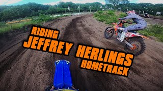 Riding with Jeffrey Herlings  his hometrack Is this worlds heaviest sand track [upl. by Sybille168]