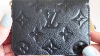 Louis Vuitton Noir Empriente Leather Zippy coin purse [upl. by Woo]