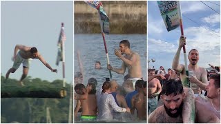 See the winning run in Fridays Gloucester Greasy Pole contest [upl. by Arreit]