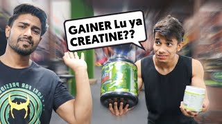 MASS GAINER OR CREATINE  Creatine Or Mass Gainer For Skinny Guys [upl. by Hi]