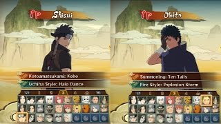 Naruto Shippuden Storm Revolution All Characters jutsus amp Ultimate Jutsus Shisui amp Obito included [upl. by Ariamoy]