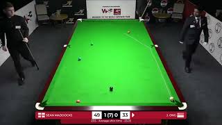 Sean Maddocks vs Jia Jun Ong WSF 2023  Cue Ball Path [upl. by Acsisnarf364]