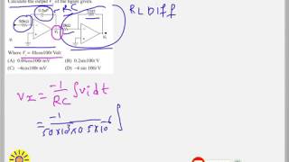 ANALOG CIRCUITS  OPAMP RC INTEGRATOR  RL DIFFERENTIATOR  CIRCUIT IMPORTANT PROBLEM  ISRO  ESE [upl. by Zsolway]