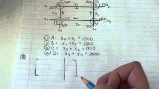 Finite Math 23  Matrix Traffic Example [upl. by Tish]