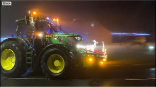 Brigg Young Farmers Charity Christmas Tractor Run [upl. by Adis]