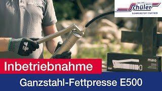 Ganzstahl Fettpresse E500  Logo Willi Schüler [upl. by Spain]