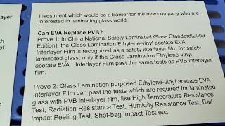 advantages of eva film compered to pvb interlayer [upl. by Anaujait]