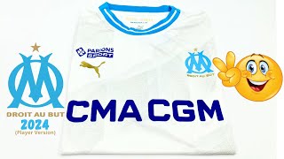 OM maillot domicile 20232024 Player Version Unboxing amp Review  ASMR [upl. by Goff]