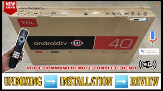 TCL 40S5205 2022  40 Inch Full Hd HDR Smart Android Tv Unboxing And Review  Complete Demo Remote [upl. by Hazlett]