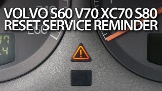 Volvo S60 V70 XC70 S80 XC90 reset service reminder [upl. by Flanna61]