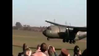 CARGO Plane Bounces Off Road While Landing [upl. by Abernon]