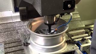 Bore out center bore fill and redrill Wheels [upl. by Glassman]