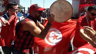 Les supporters tunisiens fêtent le mondial dans les rues de Volgograd [upl. by Kirbie]