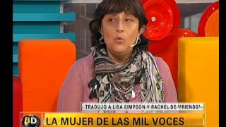 La voz de Lisa Simpson en Baires Directo  Telefe Noticias [upl. by Otrebide698]