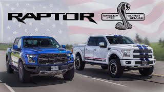 2017 Ford Raptor vs 700hp Shelby F150 Review  American Legends [upl. by Hnoj]