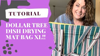 Let’s make a GIANT tote using DISH DRYING MATS dollartree sewingdiy dollartreehacks [upl. by Adim]