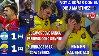 REACCIÓN DE ECUATORIANOS A ARGENTINA 42 ECUADOR 11  ELIMINADOS EN PENALES POR EL DIBU MARTINEZ [upl. by Loftus629]