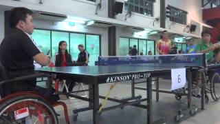 Playing Table Tennis in Wheelchairs [upl. by Joed70]