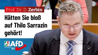 Hätten Sie bloß auf Thilo Sarrazin gehört – Prof Dr Daniel Zerbin AfD [upl. by Yeleak]