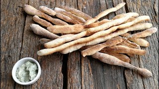 CRISPY ITALIAN BREADSTICKS recipe  GRISSINI [upl. by Jenine]