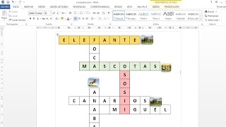 Tutorial de como hacer un crucigrama en word [upl. by Ainsworth]