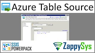 SSIS Azure Table Storage Connector  Bulk Read  Write data without Coding [upl. by Nessaj]